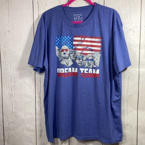 Home Of The Brave Dream Team Mens Mt Rushmore Graphic Short Sleeve Tee - Picture 5 of 11